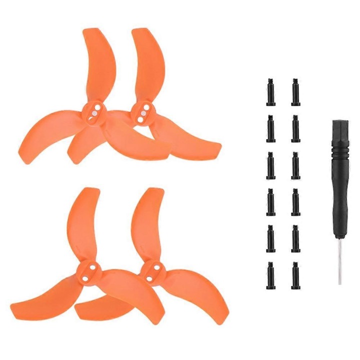 Set 2 Perechi Elice pentru Drone DJI Avata 2, PC, Negru, 6.6x3.3x0.7cm