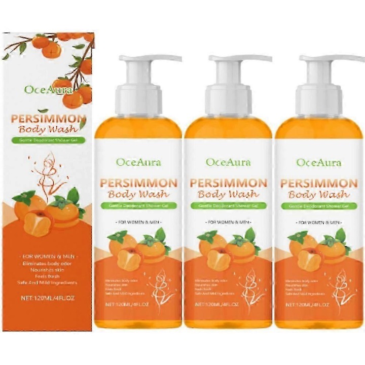 Gel de dus pentru corp cu extract de persimona, 120ml, 3BUC