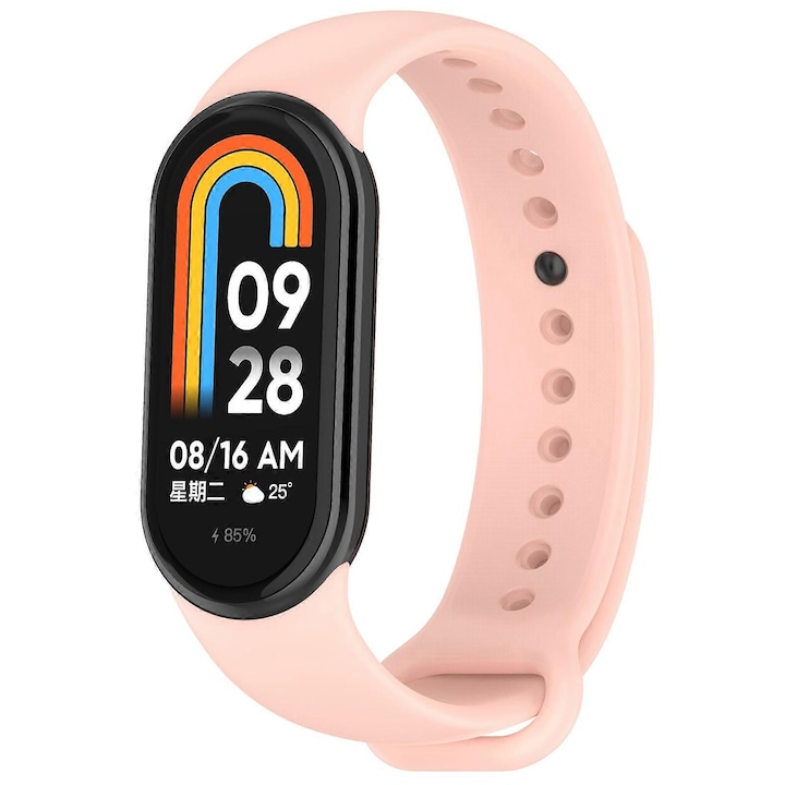 Силиконова фитнес гривна за Xiaomi Smart Band 9, плътен цвят, регулируема, 5.5-8.7 инча