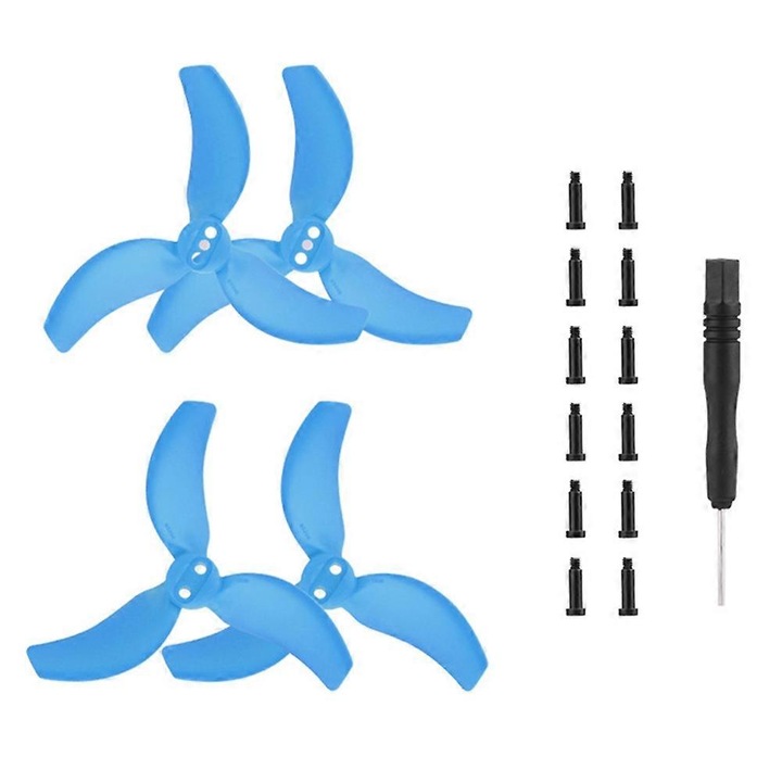 Set 2 perechi elice pentru drone DJI Avata 2, material PC, negru, 6.6x3.3x0.7cm