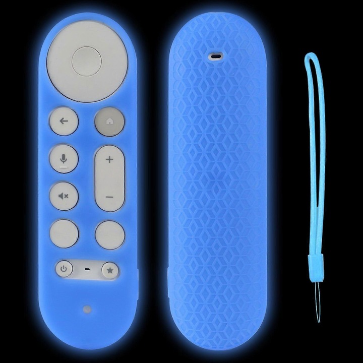 Szilikon tok Google TV Streamer távirányítóhoz, védelem, 139x40x20mm