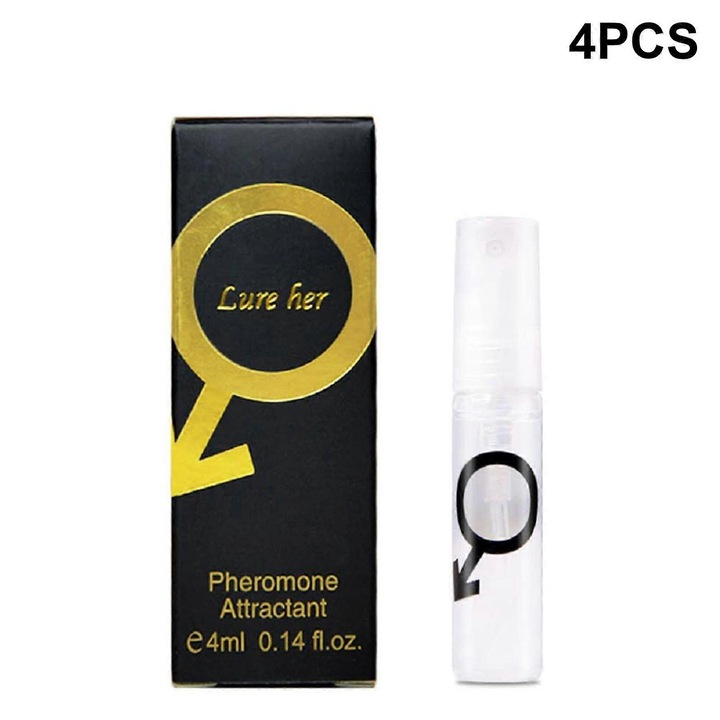 Unisex parfüm, 4 darabos szett, fekete, 7x7x2cm