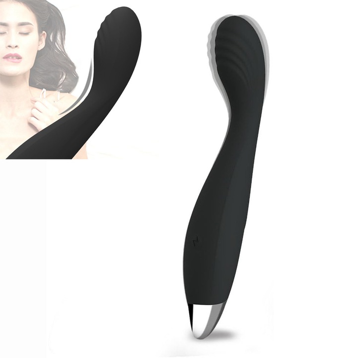 Vibrátor, Dussdote, szilikon és ABS anyag, 10 rezgési frekvencia, USB mágneses újratölthető, női G-pont vibrátor, férfi és női szexjátékszer, fekete