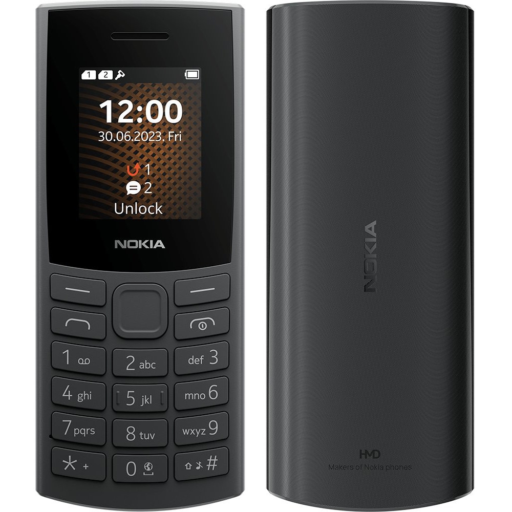 Telefon mobil Nokia 105 4G (2024) editia a 2-a, dual SIM, gri inchis, deblocat, meniu maghiar