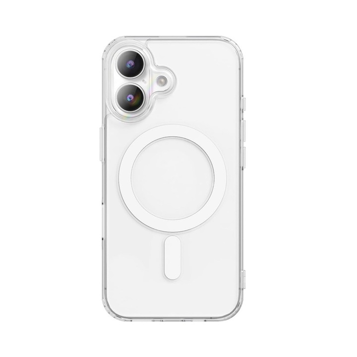 Carcasa telefon magnetica TPU, transparent, 6.3 inch, pentru iPhone 16 Pro