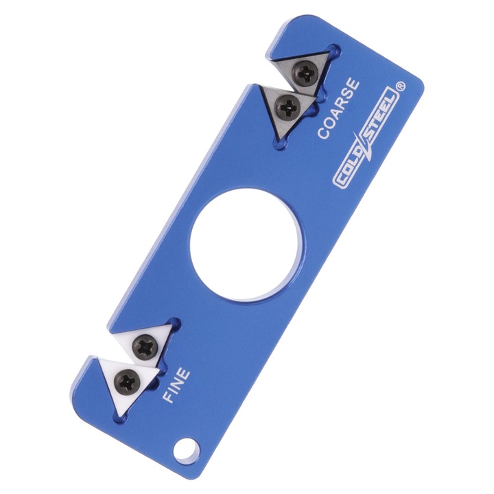 Ascutitoare cutite 2-in-1 Emporium, aluminiu anodizat, 7.5cm, portabil