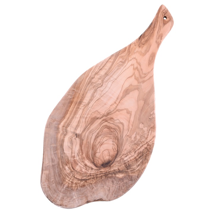 Tavita de tocat din lemn de maslin, Emporium, 40x18cm, cu maner