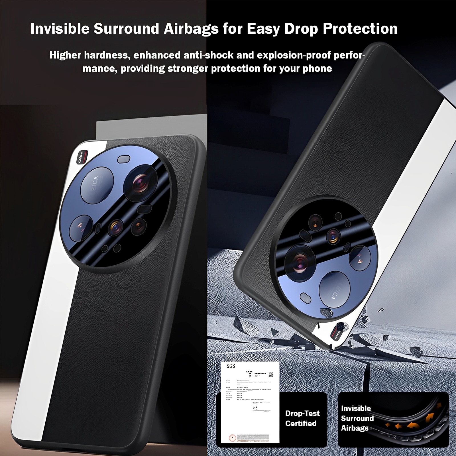 Husa protectie telefon, TREXORA, Poliuretan/Policarbonat, Pentru Xiaomi 15 Ultra, Negru/Alb