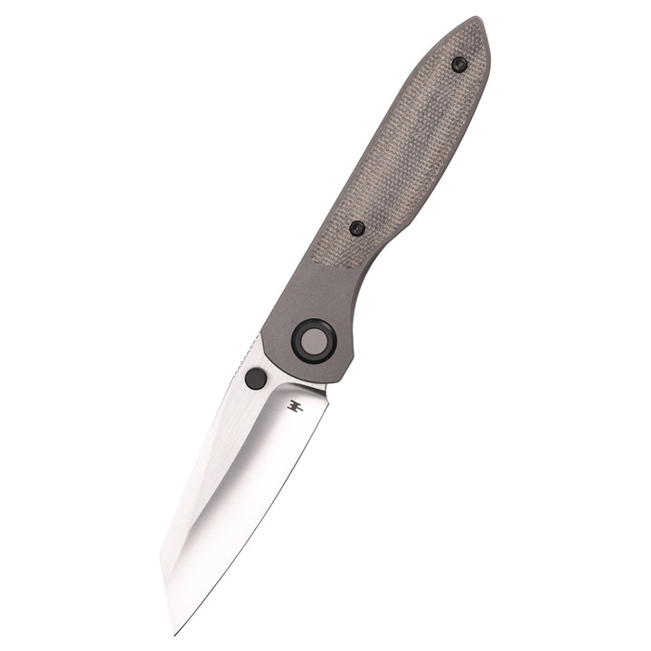 Briceag pliabil Emporium, Allie-P, Wehr Knives, titan, maner verde, 18.3cm