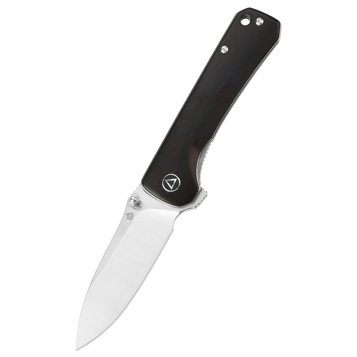 Cutit pliabil QSP Hawk, lama 14C28N satinata, maner din lemn de abanos, 18.7cm