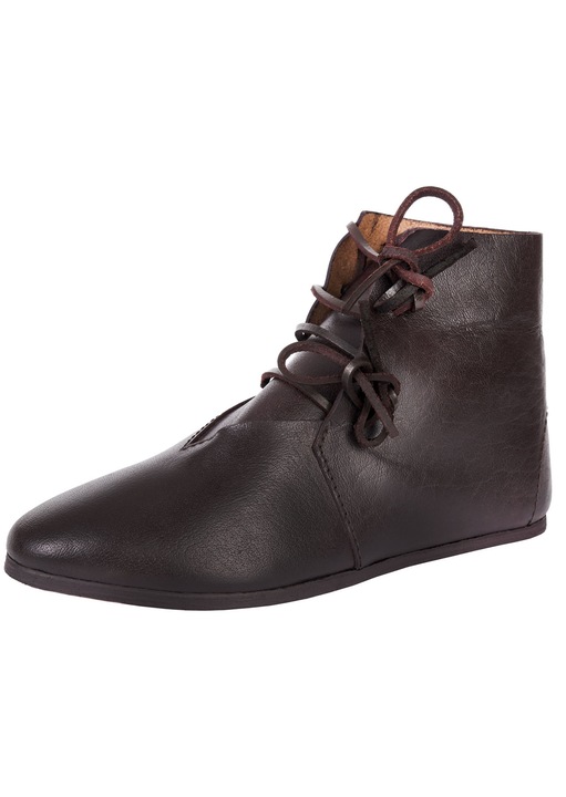 Ghete medievale, ULFBERTH, piele tabacita vegetal, maro inchis, talpa groasa, 42 EU