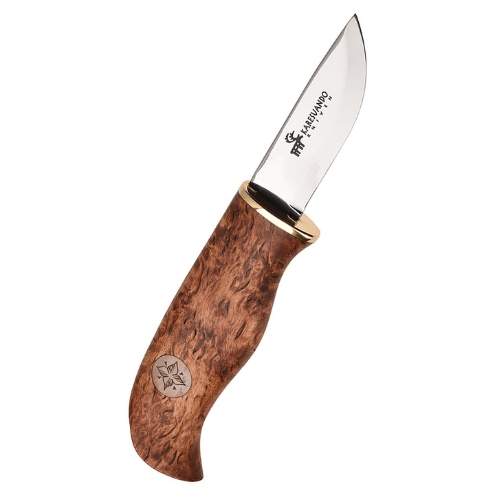 Cutit de vanatoare, Emporium, Inox, maner din corn de ren, 17cm, cu teaca din piele