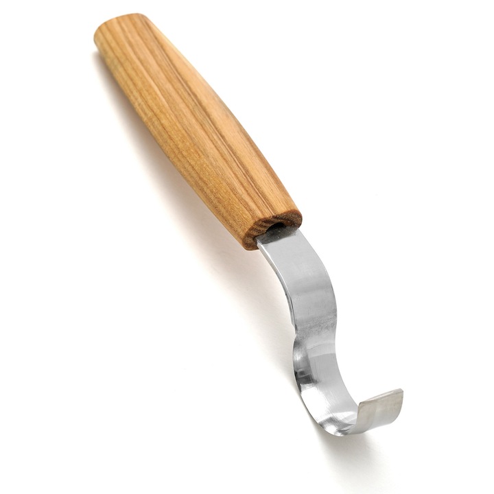 Cutit de sculptat linguri pentru stangaci, BeaverCraft, 30 mm, lemn de frasin, 17 cm, 50 g, Emporium