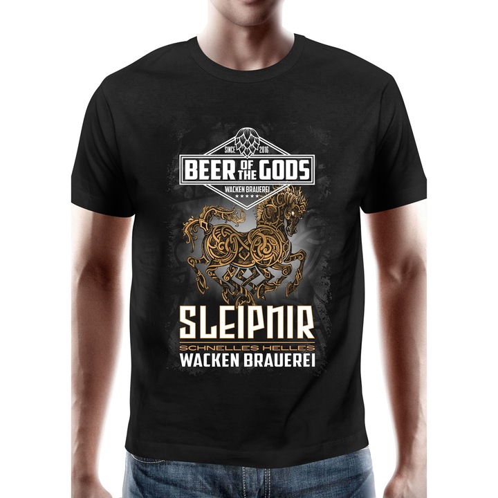 Tricou Emporium, Sleipnir, Wacken Brewery, multicolor, negru, 3XL