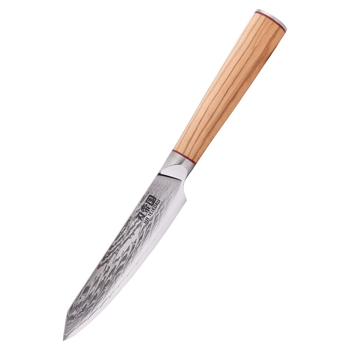 Cutit util, Emporium, otel damasc, maner lemn de maslin, 24cm