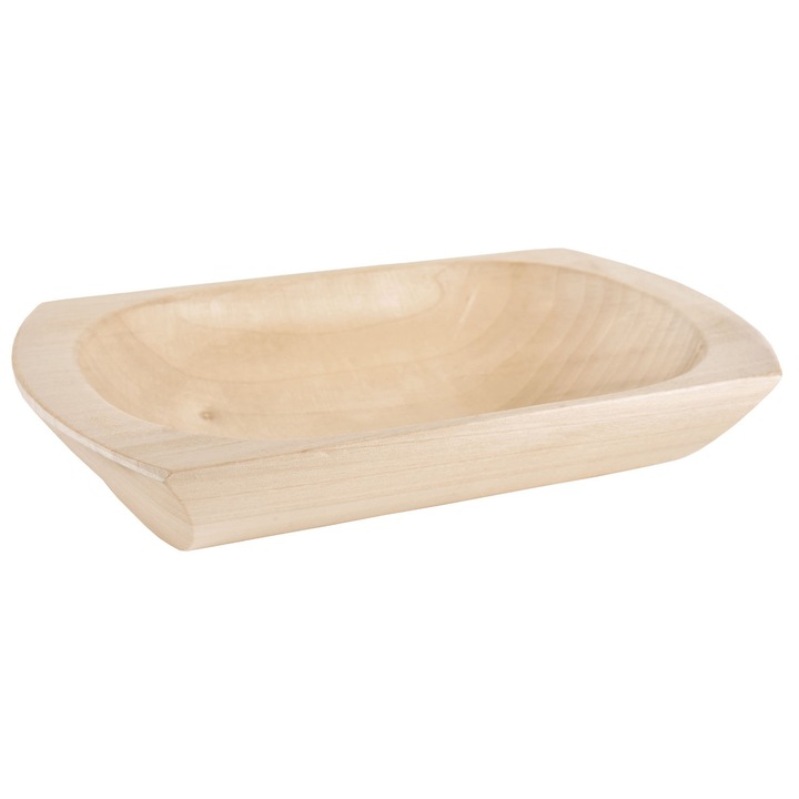 Platou din lemn, Emporium, lemn de tei, neted, 30x16x6cm