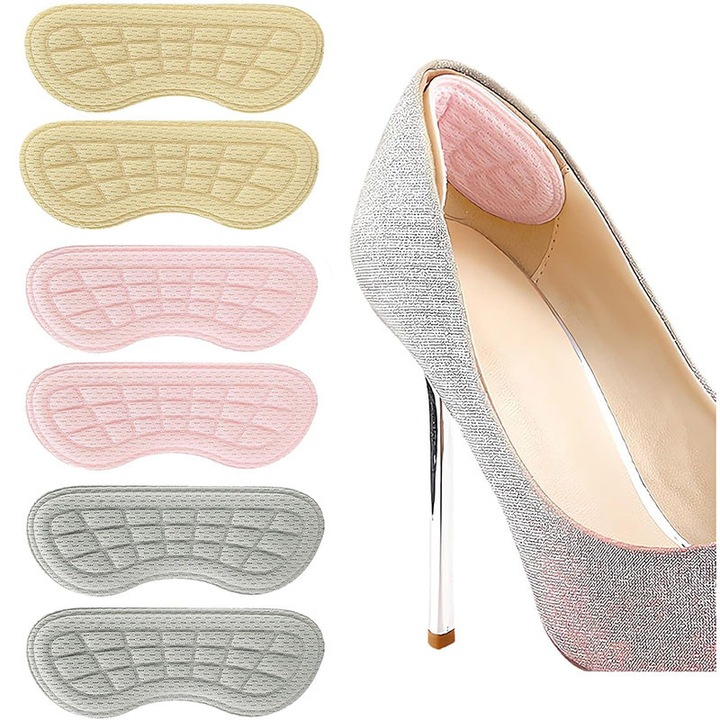 Set 6 suporturi corectoare ortopedice pentru calcaie, spuma cu memorie, multicolor, marime universala