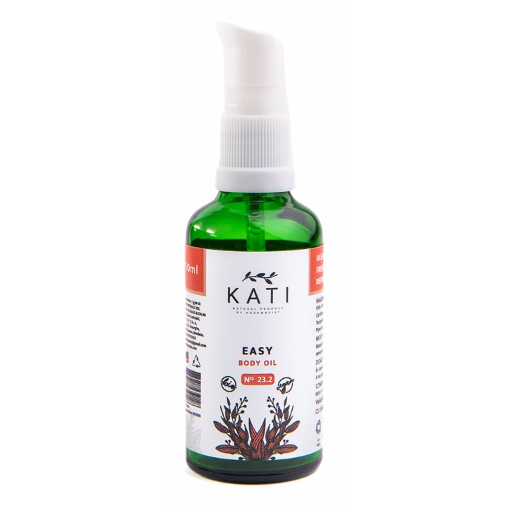 Test- és masszázsolaj izomlazításra, Illatmentes, 100%-ban természetes, BIO, 50 ml, KATI Naturals