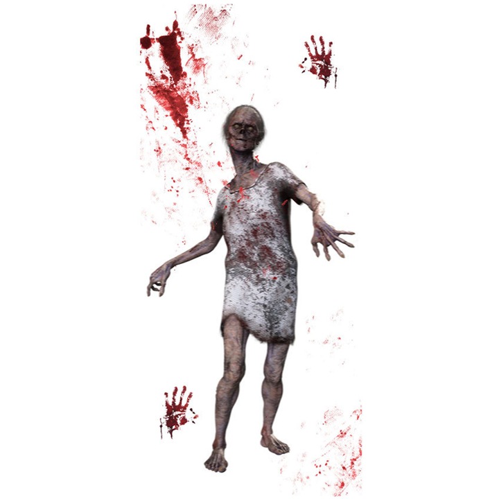 Feicaeesa® Dekoratív Matrica, Halloween elemekkel, Szellem mintás, Öntapadós, Ablakra, Kívülről és belülről is látható, 100x45cm, No16500