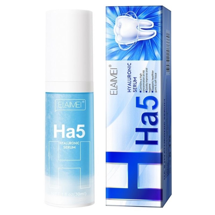 ELAIMEI fogkrém hialuronsavval, mentával és glicerinnel, non-invazív fehérítéshez, 30 ml