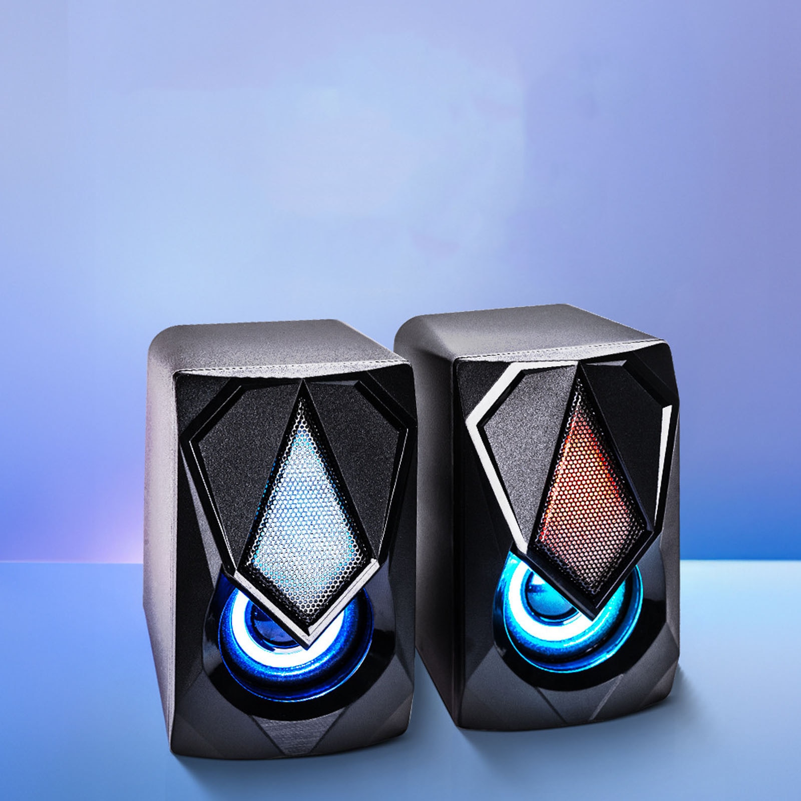Boxe gaming 2.0, ZGGZERG, 6W, Stereo, 150Hz-20KHz, Iluminare RGB, Sunet ...