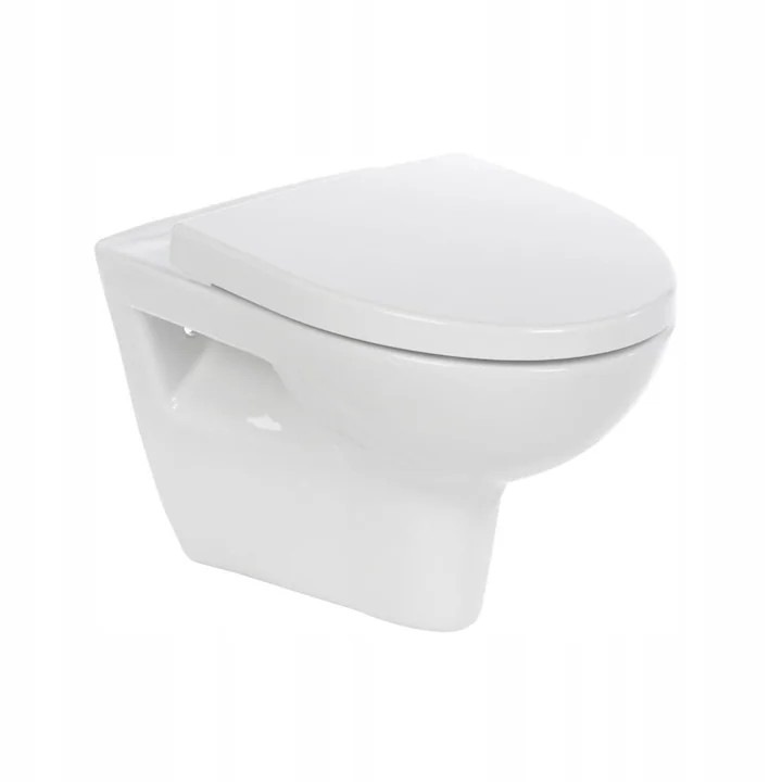 Capac WC, Cu Sistem De Inchidere Lenta, Cersanit, Parva, Material Duroplast, Forma Ovala, Strat Antibacterian, Mecanism Inchidere Lenta, Dimensiuni 41 x 35,6 x 15,5 cm, Alb