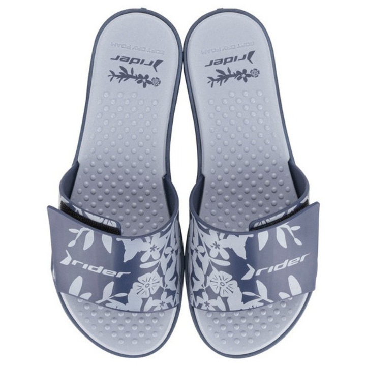 Slapi de dama Rider Pool, albastri, confortabili, la moda pentru plaja, Albastru, 41-42