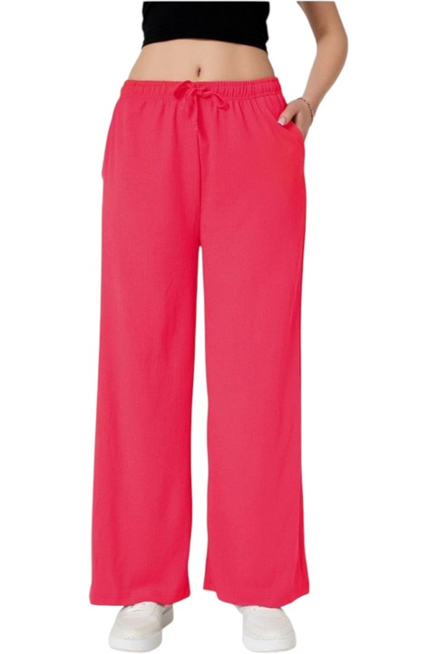 Pantaloni subtiri dama, StarFashion, crioala dreapta, Roz