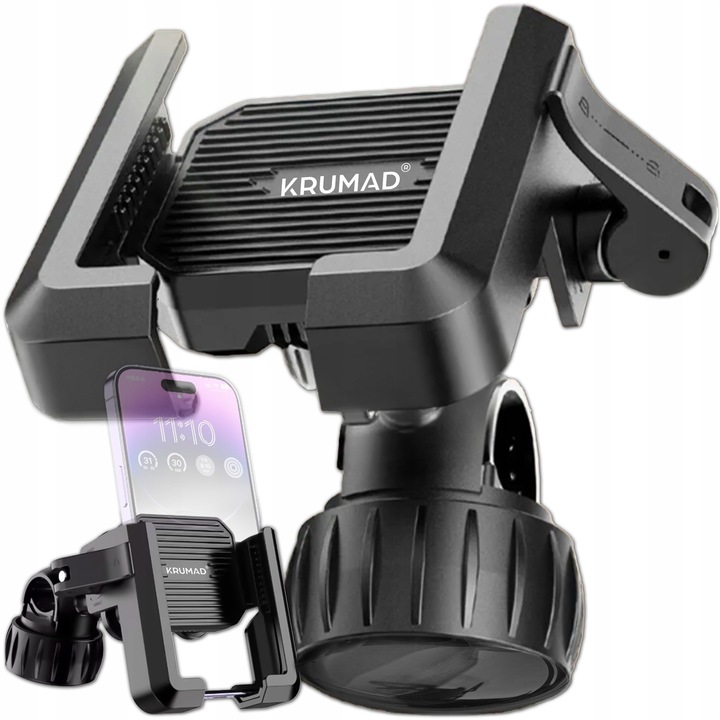 Suport Universal pentru Telefon pentru Ghidon de Bicicleta si Trotineta, Suport Smartphone Reglabil, Fixare Sigura pentru Telefoane, Accesoriu pentru MTB, Motocicleta si Scuter, Montare Rapida, Negru