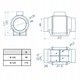 Ventilator Canal, Dospel, Turbo, Motor Cu Doua Viteze, Debit De Aer 250 M³/H, Presiune Acustica 58 Db, Putere 49 W, Dimensiuni 125 mm X 250 mm X 232 mm, Alb