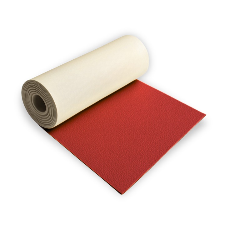 Folie Piele Ecologica Autoadeziva, Taphiceros, Tapiterie pentru Reconditionare si Retapitare Canapea, Scaun, Fotoliu, Interior Auto, Culoare Rosu, Dimensiune 40x300 cm