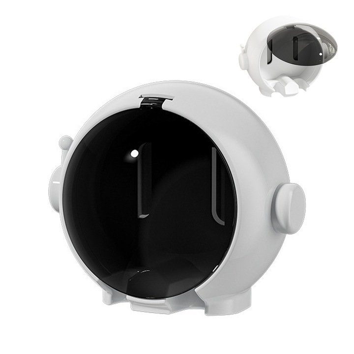 Suport de periuta de dinti astronaut – autoadeziv, cu husa de protectie, potrivit pentru diferite tipuri de periute de dinti