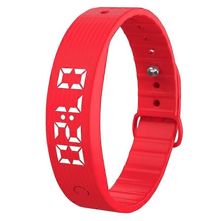 Bratara fitness, Heart Rate Smart Band, impermeabila, neagra