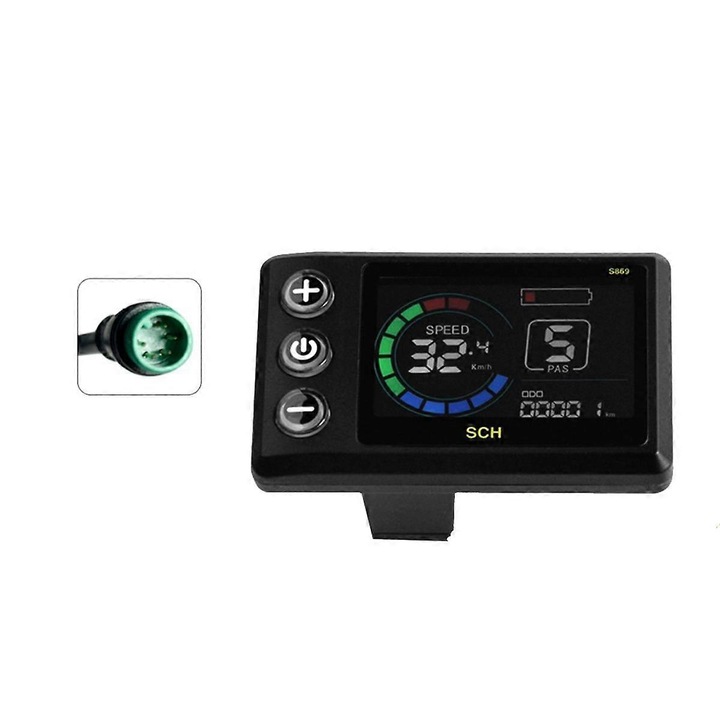 LCD дисплей за електрически велосипед, 24V-72V, черен, различни размери