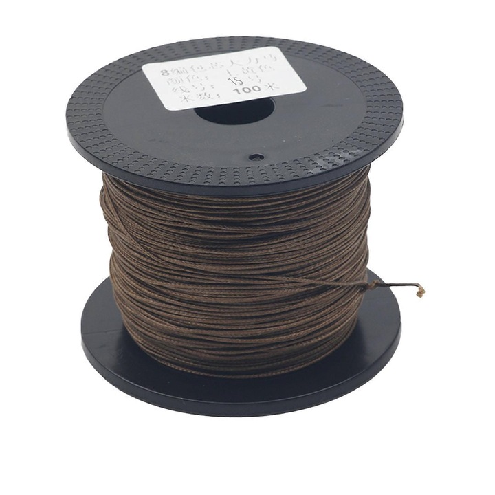 Fir de pescuit impletit 100m, 8 fire, rezistent la abraziune, 0.7mm, set