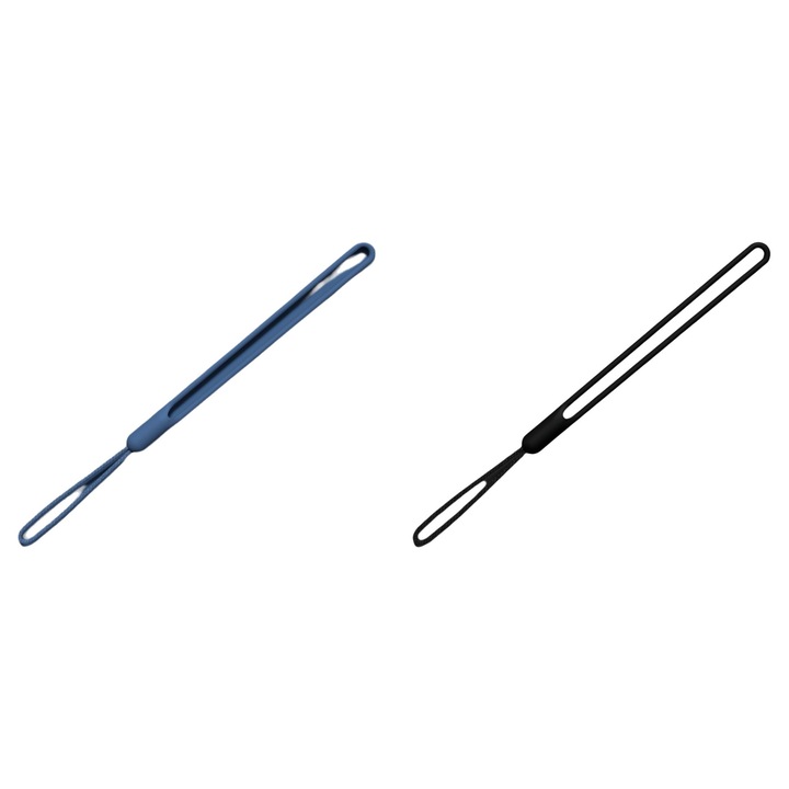 2 db-os rugalmas szilikon pánt szett, kék / fekete, 19x26cm