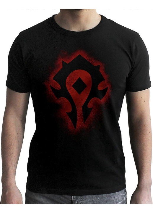 Unisex póló Warcraft Horda, pamut, piros/fekete