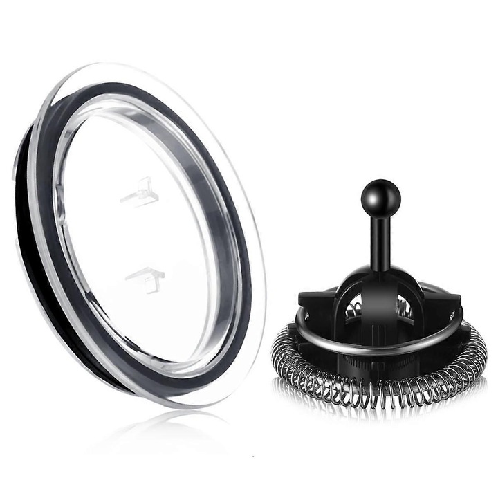 Set de accesorii pentru spumator de lapte, capac si tel, compatibile cu Aeroccino 3, 4, XL, plastic, metal