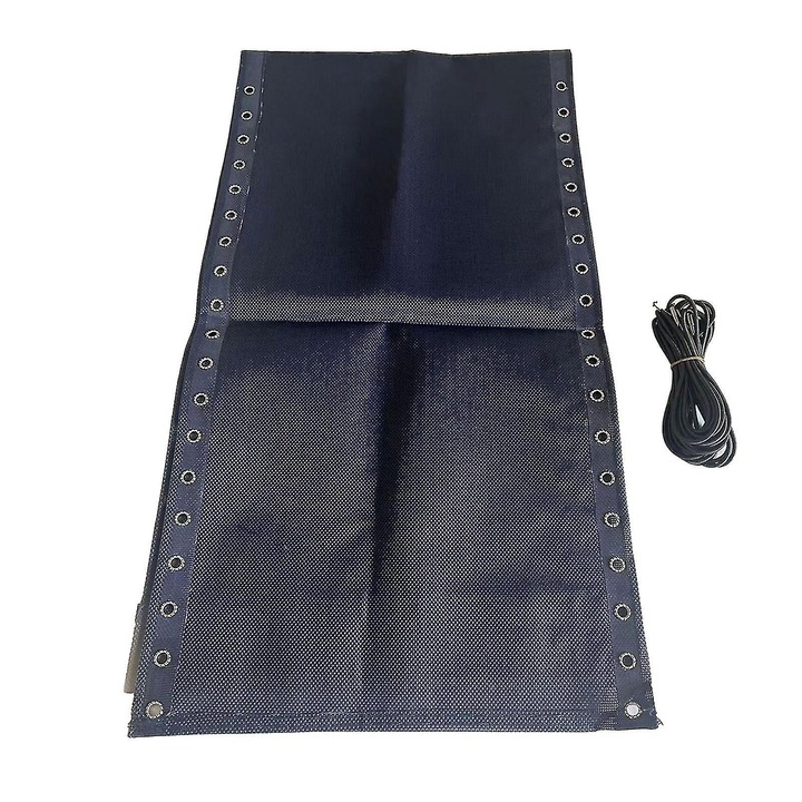 Husa de inlocuire pentru scaun de relaxare, albastru inchis, set cu 4 cordoane elastice, material textil durabil