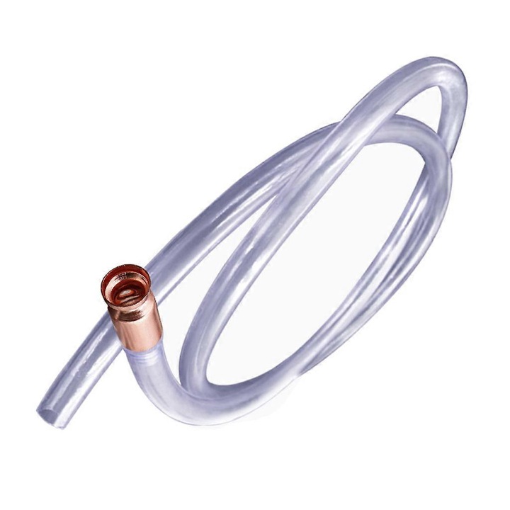 Pompa manuala pentru combustibil, furtun PVC cupru, 1m, set