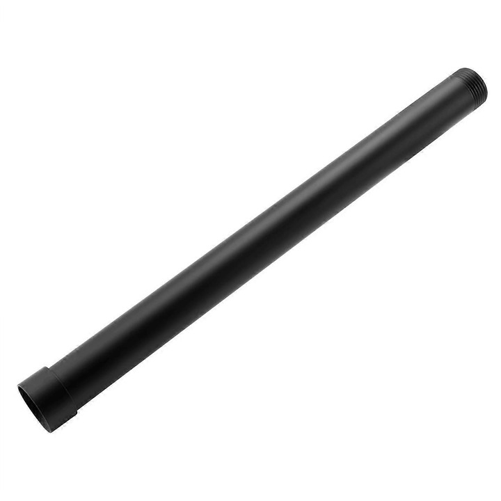 Hose de dus 30cm, negru, cu finisaj lacuit