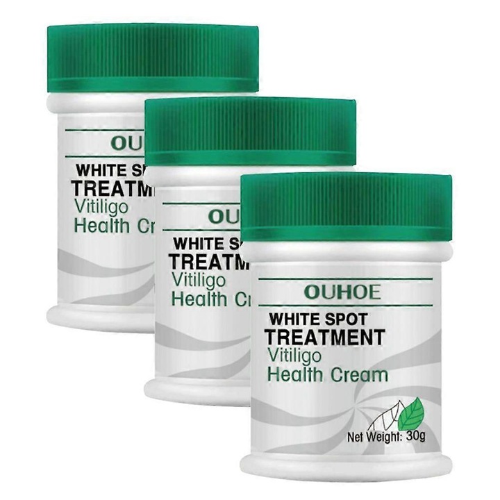 Fehér foltokat javító arckrém, 30g, 3 darabos szett, tiszta textúra, gyors felszívódás, 3.3x5.5cm