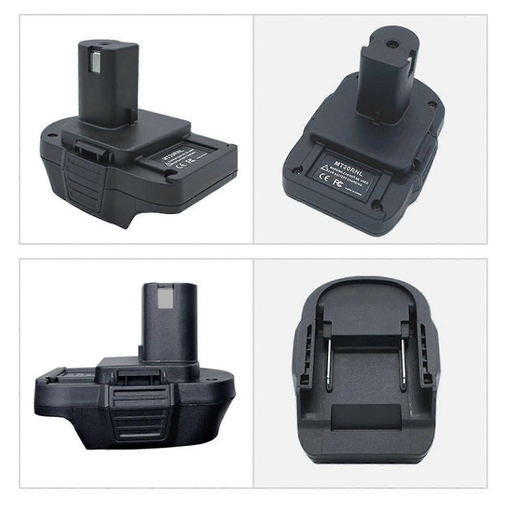 Adaptor baterie Makita la Ryobi 18V, negru, 13x12x10cm