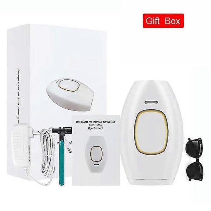 Epilator IPL portabil, fara durere, alb, compact