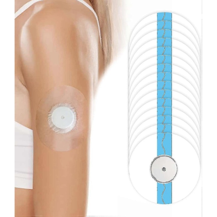 Set 45 plasturi transparenti Freestyle Libre 3, hipoalergenici, impermeabili, pentru copii si adulti