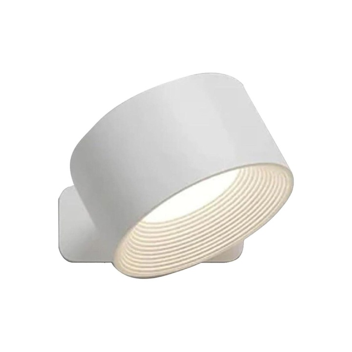 Aplica LED alba, 360° rotire, montare pe perete