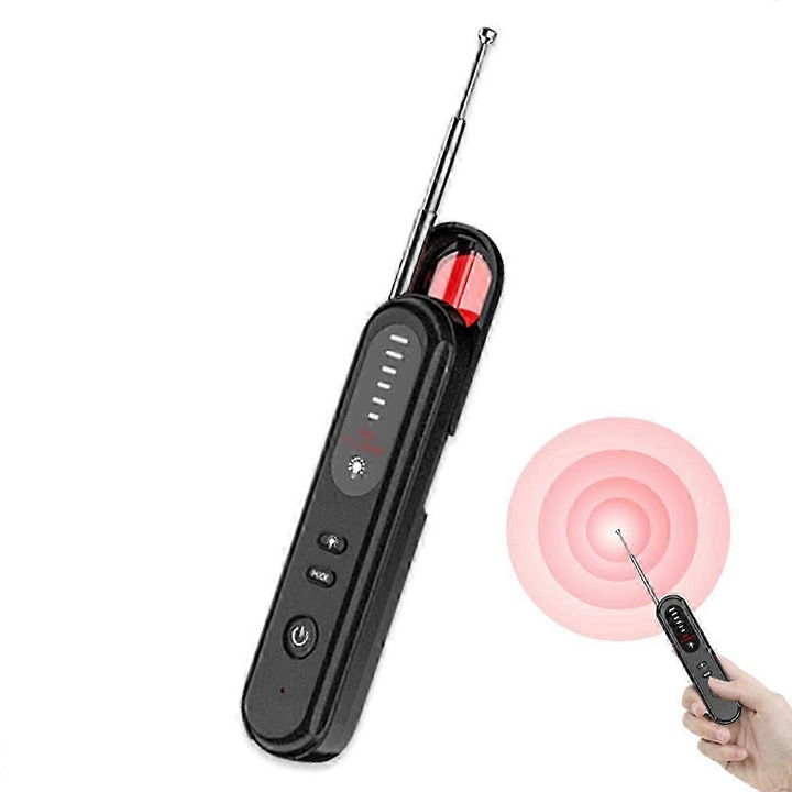 Detector camere ascunse portabil 6 niveluri sensibilitate 10h autonomie