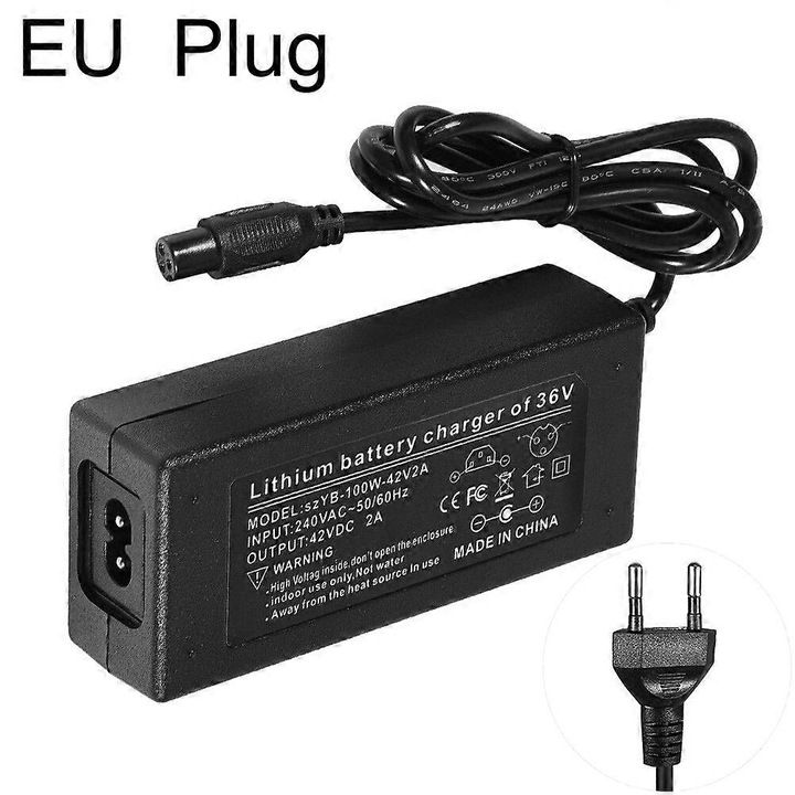 Elektromos roller töltő, 42V/2A, méretek 11,5x5,2x3,1cm