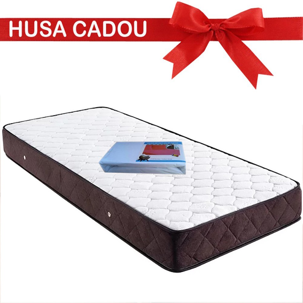 Saltea ortopedica, PRESTIGE Premium Onix, 180x200x22 cm, sistem aerisire, reversibila, antibacteriana, hipoalergenica, cu plasa de arcuri, Fermitate medie