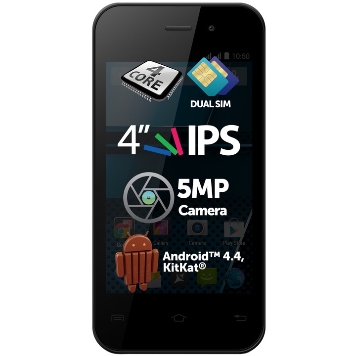 Telefon mobil Allview P4 Life, Dual SIM, 8GB, Black
